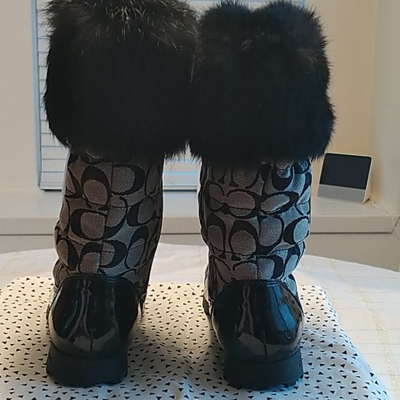 Coach Leatherware mid-calf fur boots - Picture 4 of 7